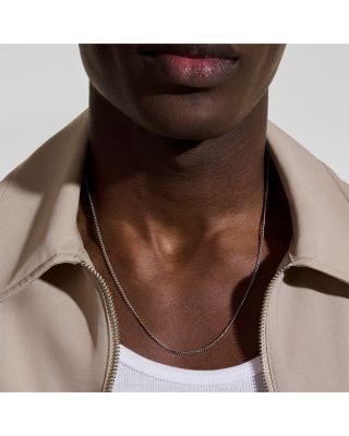 Men's Sterling Silver Chain Curb Link Necklace, 18"