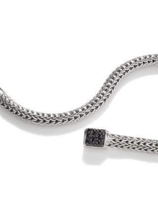Sterling Silver Icon Black Sapphire Chain Bracelet