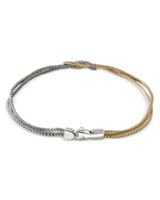 Silver & 14K Yellow Gold Love Knot Bracelet
