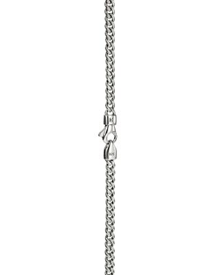 Men's Sterling Silver Chain Curb Link Necklace, 20"
