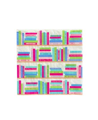  Book Club Printed Large Paper Napkins, Set of 16