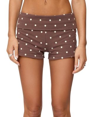 Chelsie Polka Dot Foldover Shorts