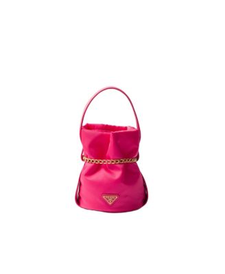 Petit Sac Noir Mini Re-Nylon and Nappa Leather Bucket Bag