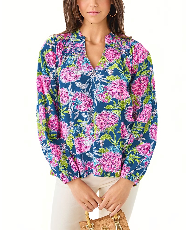 Lilly Pulitzer Lourdes Long Sleeve Top In Multi
