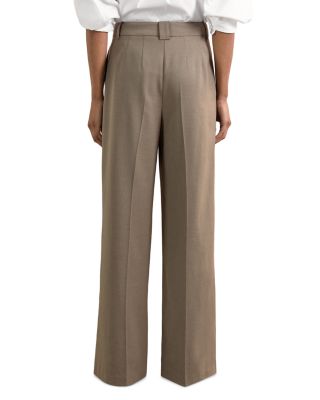 Petite Poppie Wide Leg Flannel Trousers