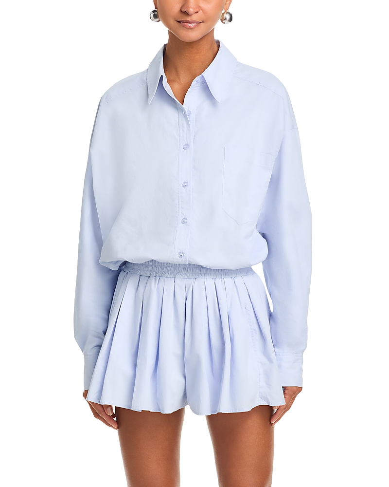 Line & Dot Arlen Romper In Blue