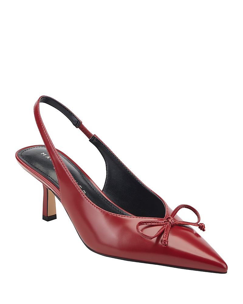 Marc Fisher Ltd Women's Gretel Slingback Kitten Heel Pumps In Red