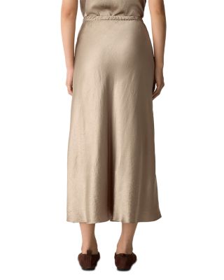 Textured Satin Bias Skirt