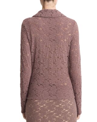 Lace Long Sleeve Polo Top