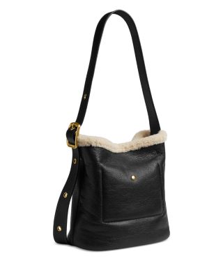 Bleeker Leather & Shearling Bucket Bag