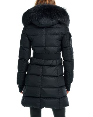 Infinity Down Coat with Shearling Trimmed Hood