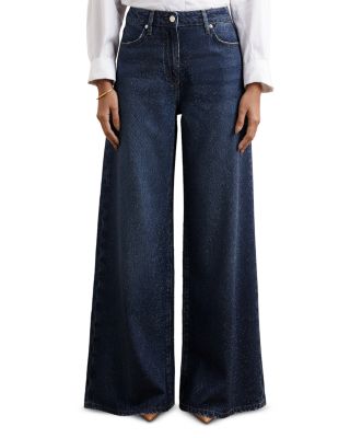 Mimi High Rise Wide Leg Jeans in Dark Blue