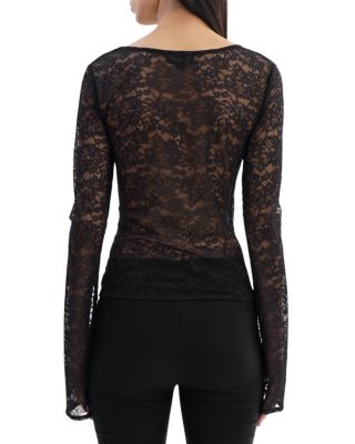 Lace Bell Sleeve Top