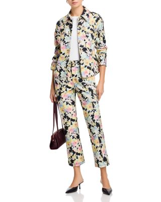 Canyon Ikat Bouquet Scrunched Denim Jacket