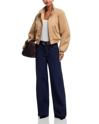 Le Slim Palazzo High Rise Wide Leg Jeans in Rinse