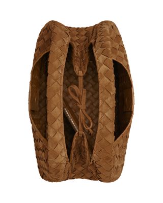 Campana Large Intrecciato Suede Leather Shoulder Bag