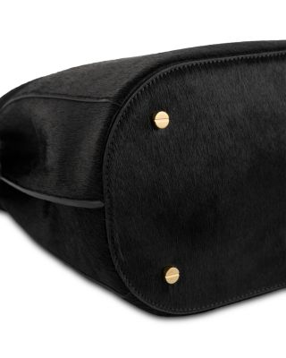 T Lock Mini Calf Hair Clutch