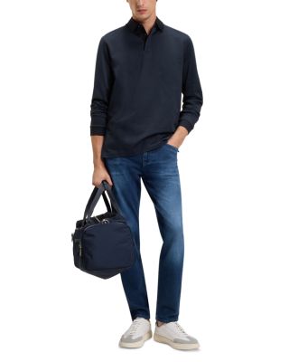 Pado Long Sleeve Mercerized Cotton Polo Shirt