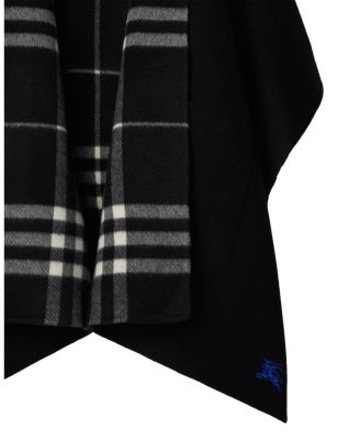  Reversible Check Cashmere Cape
