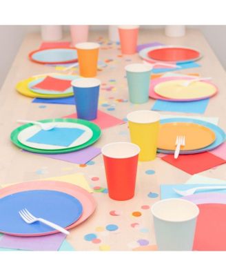 Solid Shade Colors, Paper Party Cocktail Napkins, Set of 20