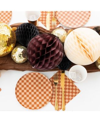 Checkered Paper Large Napkins, Set of 16