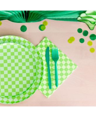  Checkered Paper Cocktail Napkins, Set of 20