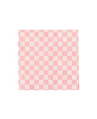  Checkered Paper Cocktail Napkins, Set of 20