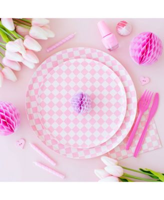 Checkered Paper Large Napkins, Set of 16