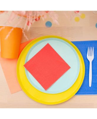  Solid Shade Colors,  Paper Party Large Napkins, Set of 16