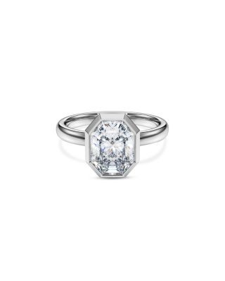 Octagon Certified Lab Grown Diamond Bezel Ring