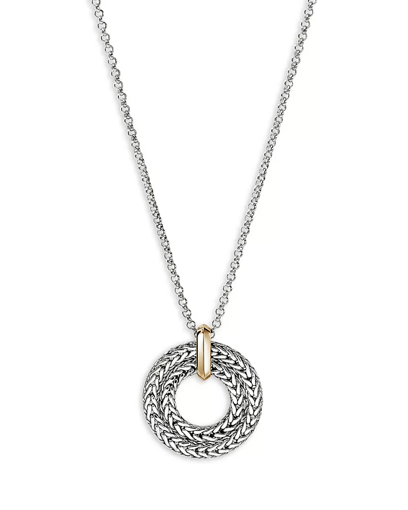 John Hardy Sterling Silver & 14K Yellow Gold Icon Link Pendant Necklace, 16