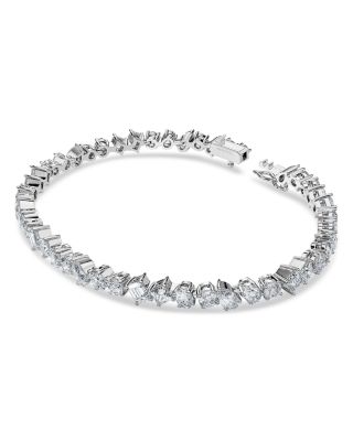 14K White Gold Galaxy Certified Lab Grown Diamond Mixed Cut Tennis Bracelet