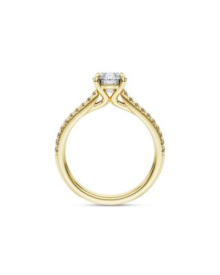 14K Yellow Gold Eternity Certified Lab Grown Diamond Engagement Ring