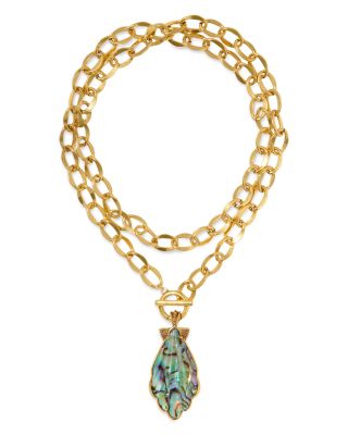 Iridescent Shell Alexa Convertible Pendant Necklace, 32"