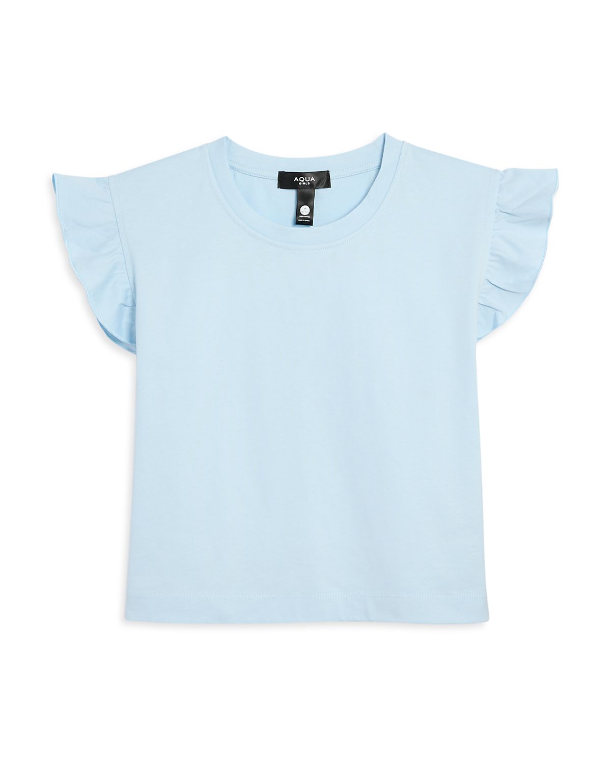 Aqua Girls' Ruffled Sleeve Tee, Little Kid, Big Kid - Exclusive