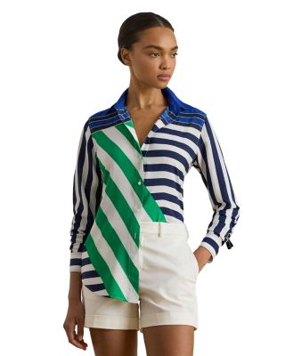 Classic Fit Striped Crepe Shirt