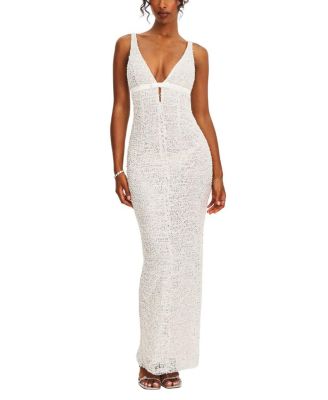 Miss Circle Adelaide Beaded Sequin Net Bodycon Gown