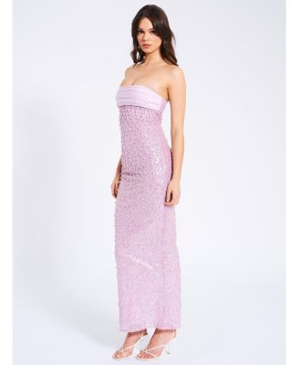  Lainey Embellished Beaded Satin Sequin Maxi Dress