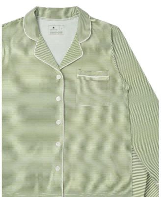 Evergreen Stripe Bamboo Pajama Set