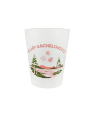  Camp Bachelorette Postcard Flex Cups, Set of 8