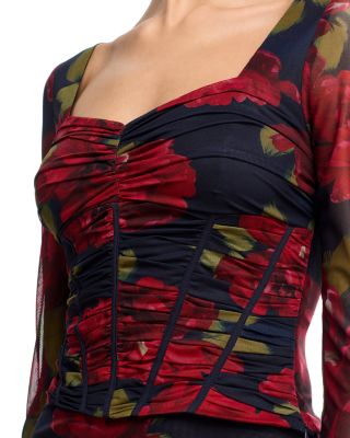 Floral Sweetheart Top & Mesh Skirt