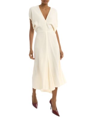 Blouson Detail Midi Dress