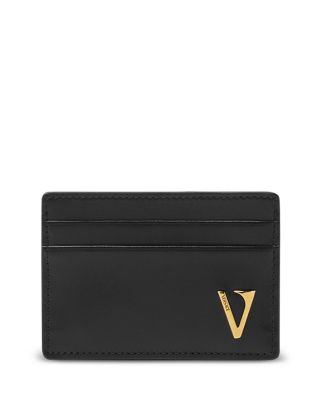 V Leather Card Holder
