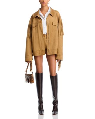 Fringe Oversized Jean Jacket