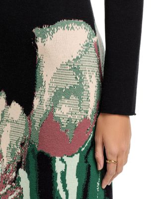 Floral Jacquard Knit Dress