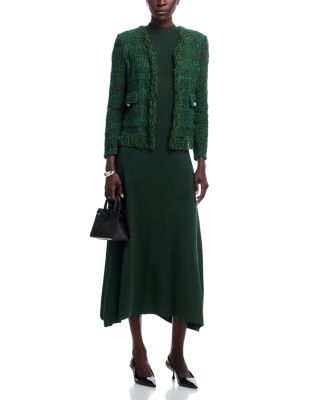 Eyelash Fringe Trim Knit Jacket