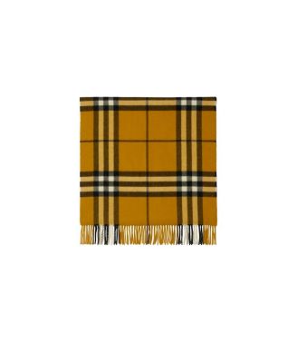Wide Check Cashmere Scarf