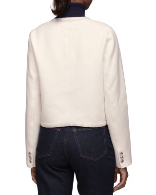 Cropped Jacket With Crochet Trim