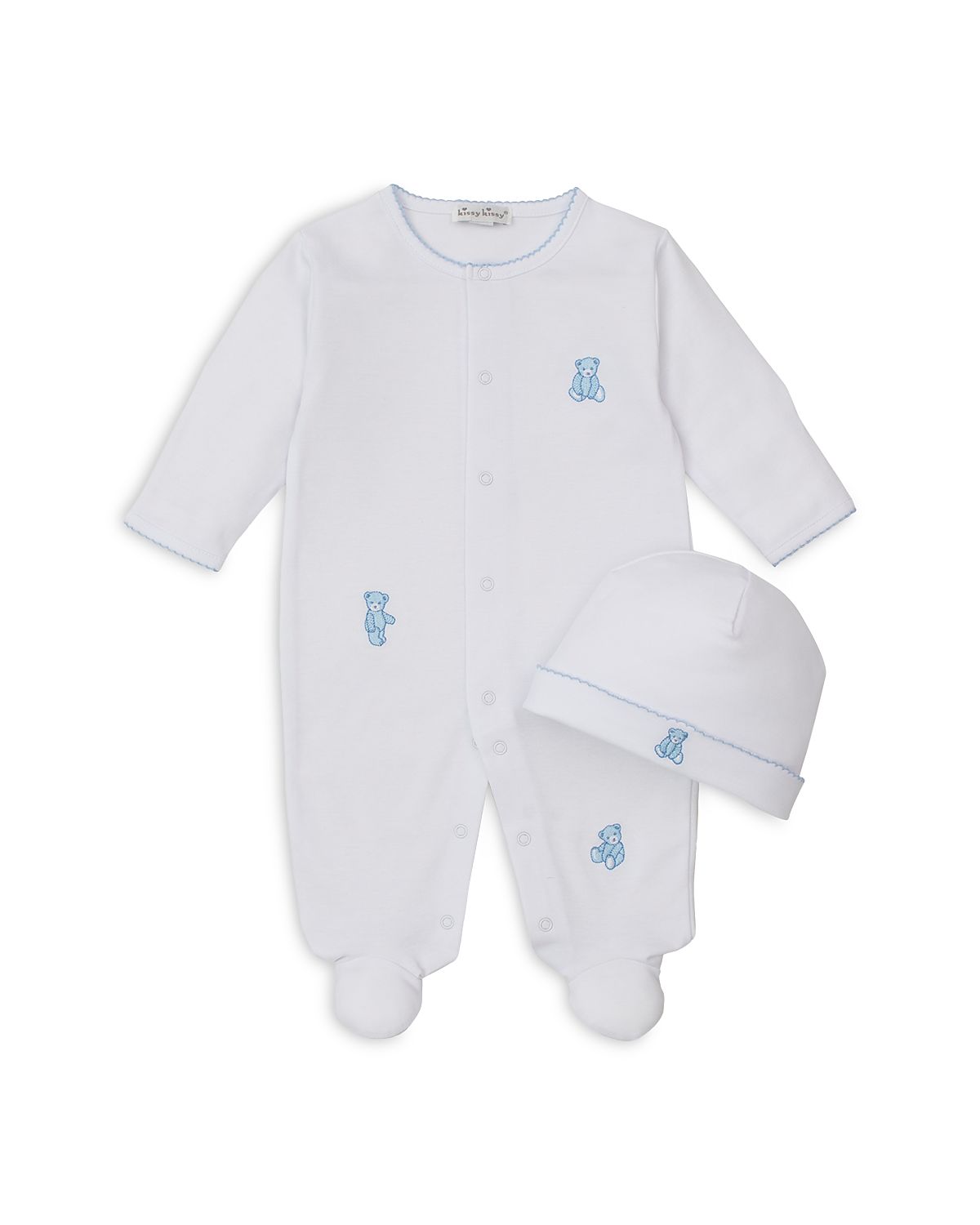 Kissy Kissy Boys' Bear Footie & Hat Set - Baby