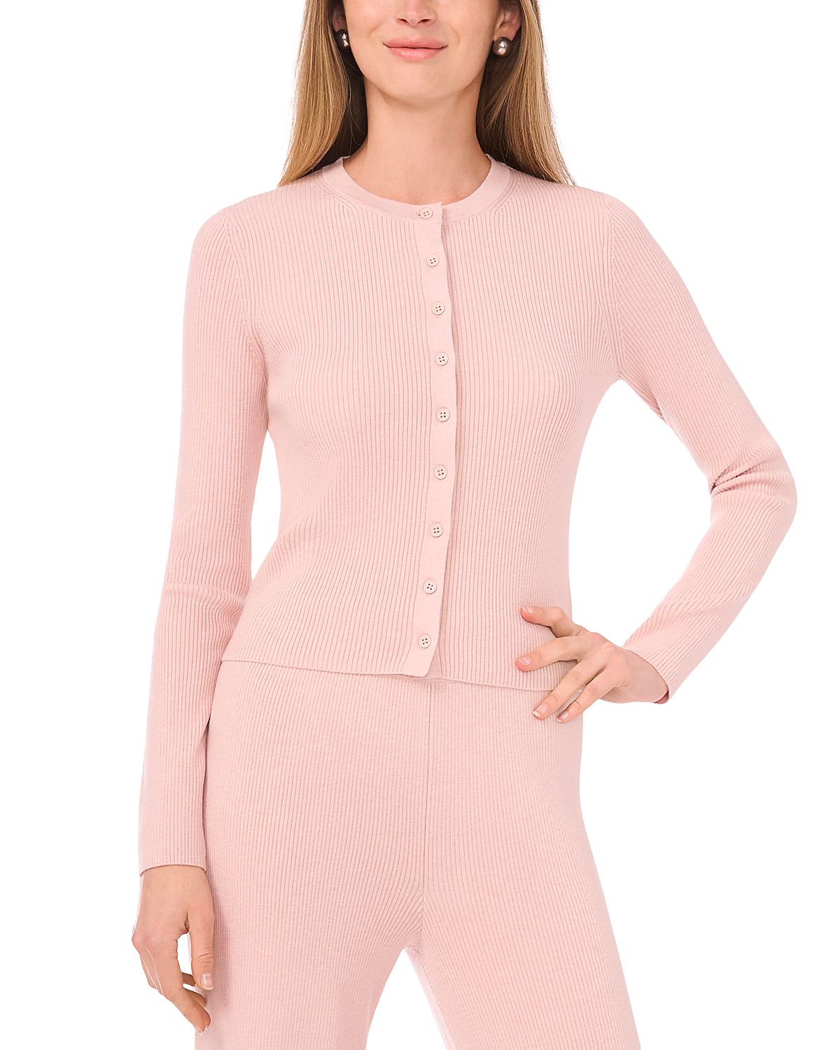 1.state Ribbed Cardigan